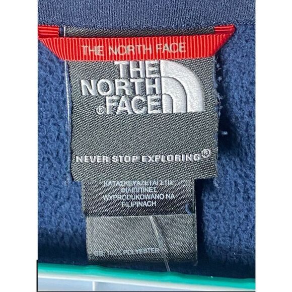 The North Face Mens Navy Blue Long Sleeve 1/4 Zip Fleece Pullover Large - Picture 4 of 5